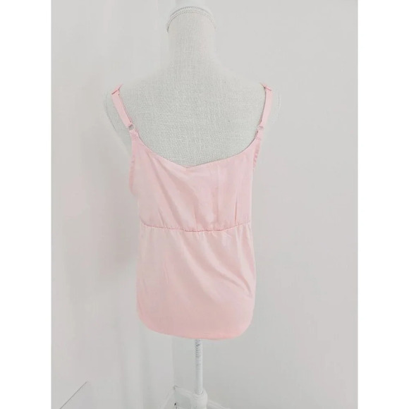 Mersea Moon Dancer Pink Modal Sleeveless Satin V-Neck Sleep Tank Top Camisole M - Picture 7 of 10